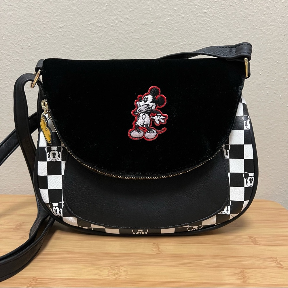 Loungefly Disney Mickey Mouse Checkered Crossbody Bag - BoxLunch Exclusive